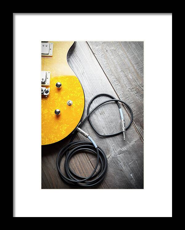 Rock Music Framed Print featuring the photograph Electric Guitar Heart by Bill Oxford