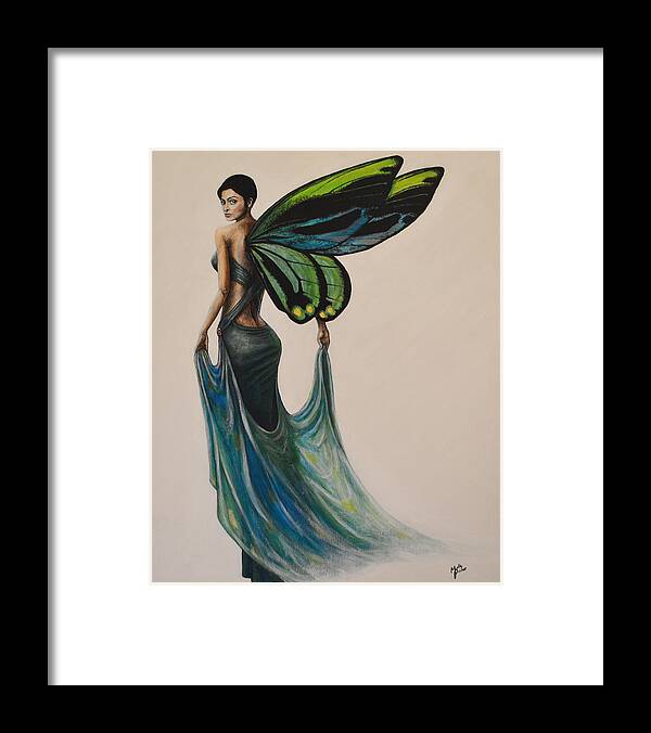 Original Painting Framed Print featuring the painting Elegant Fairy by Molly Prince