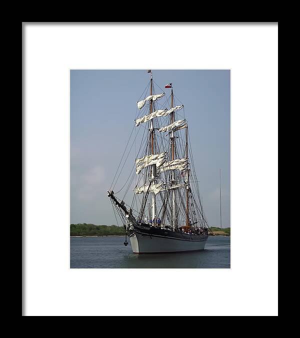Transportation Framed Print featuring the photograph Elissa Tall Ship by Linda Phelps