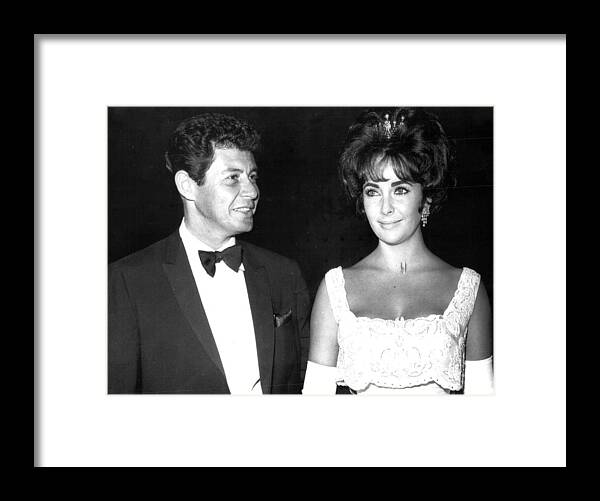 Retro Images Archive Framed Print featuring the photograph Elizabeth Taylor With Husband by Retro Images Archive