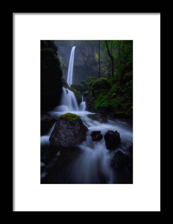 Fall Framed Print featuring the photograph Elowah's Mist by Darren White