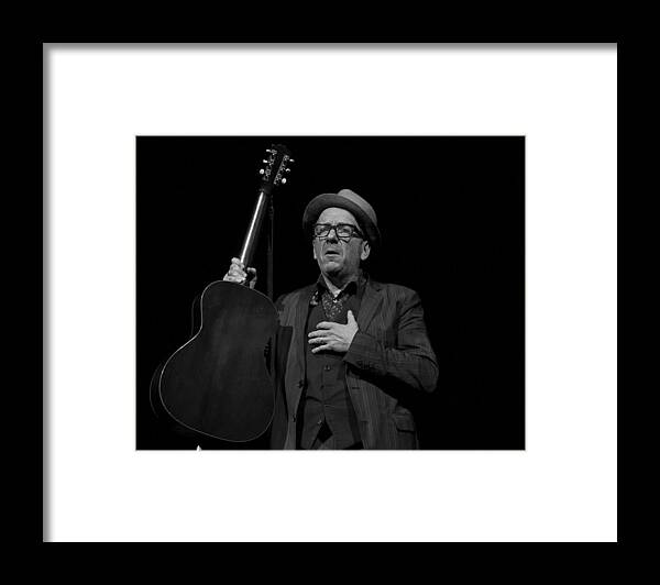 Elvis Framed Print featuring the photograph Elvis Costello by Jeff Ross