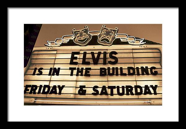 Elvis Presley Framed Print featuring the photograph Elvis Is In by David Lee Thompson