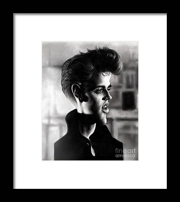 Elvis Presley Framed Print featuring the digital art Elvis Presley by Andre Koekemoer