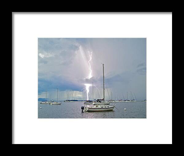 Lightning Framed Print featuring the photograph Emergence by Mike Reilly