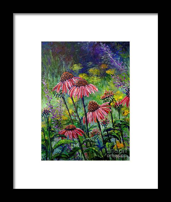 Flowers Framed Print featuring the painting Emily's Flowers by Lou Ann Bagnall