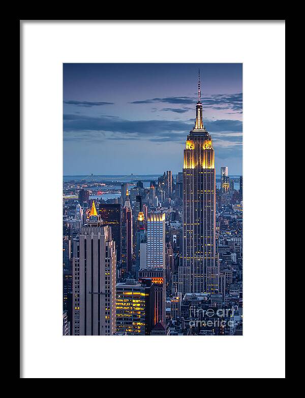 New York City Framed Print featuring the photograph Empire State by Marco Crupi