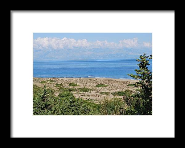 Empty Beach 2 Framed Print featuring the photograph Empty Beach 2 by George Katechis