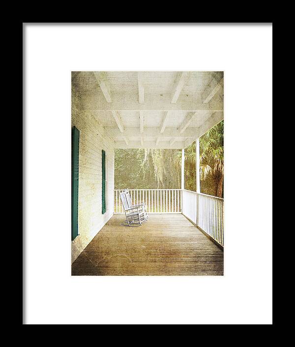 Porch Framed Print featuring the photograph Empty Chairs by Judy Hall-Folde