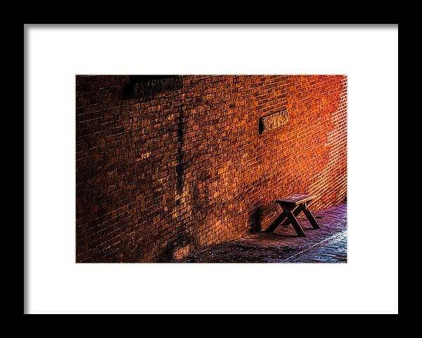 Landscape Framed Print featuring the photograph Empty Seat On A Hill by Bob Orsillo