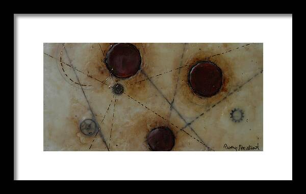 Terry Honstead Framed Print featuring the painting Encaustic #3 by Terry Honstead
