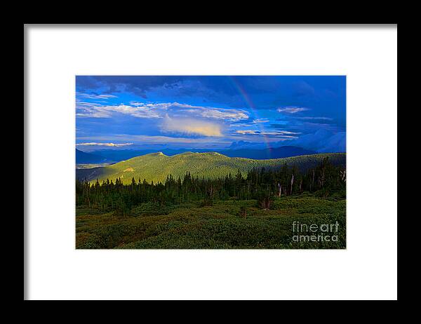 Mountains Framed Print featuring the photograph End Of the Rainbow by Barbara Schultheis