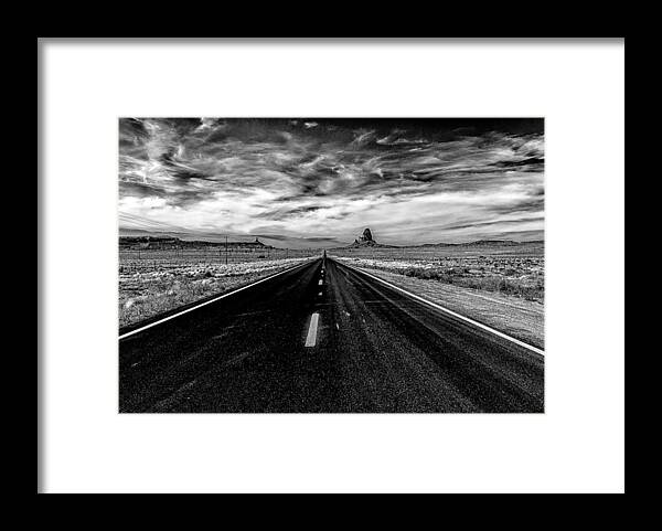Arizona Framed Print featuring the photograph Endless Road Rt 163 by Louis Dallara