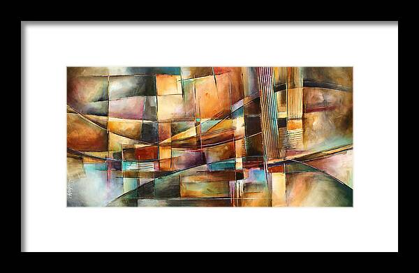 Abstract Painting Framed Print featuring the painting 'Endless Shift' by Michael Lang