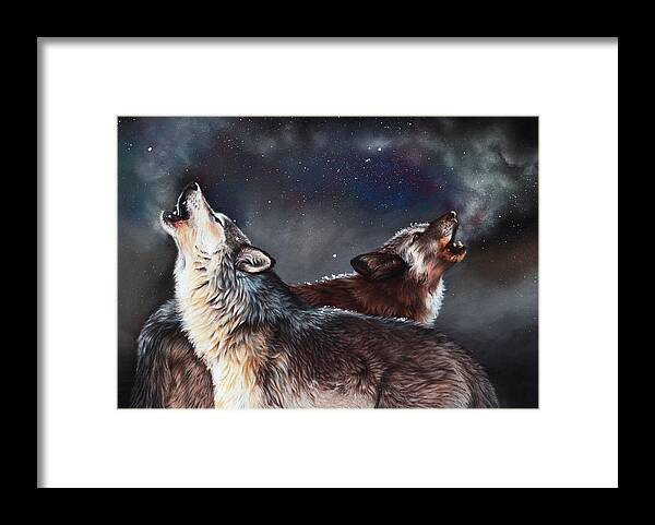 Wolf Framed Print featuring the painting Enduring Spirit by Peter Williams