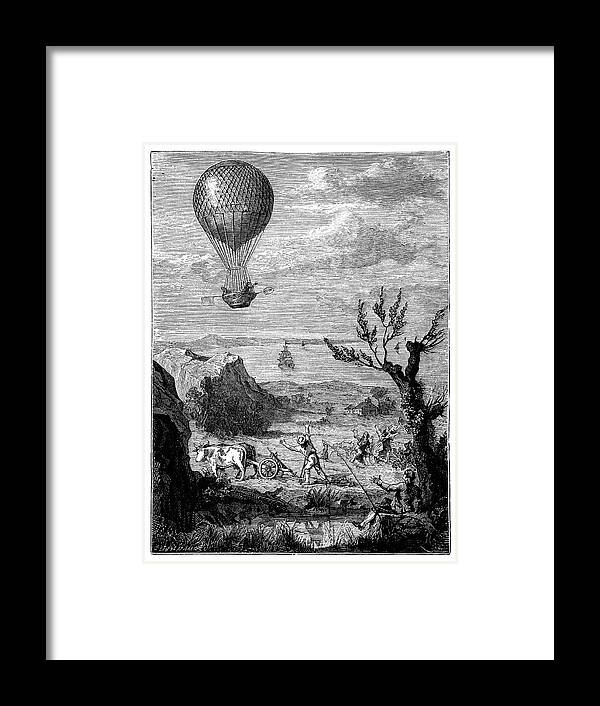 Human Framed Print featuring the photograph English Channel Balloon Crossing by Science Photo Library
