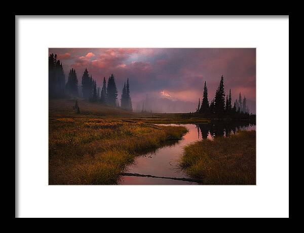 Mt. Rainier Framed Print featuring the photograph Engulfed by Gene Garnace