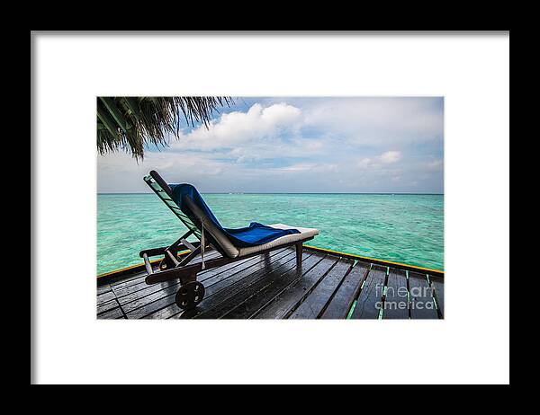 Beach Lounger Framed Print featuring the photograph Enjonying The Beautiful View by Hannes Cmarits