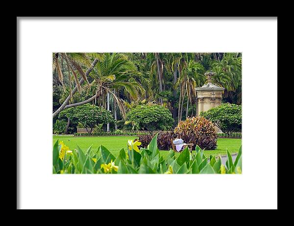 Australia Framed Print featuring the photograph Enjoying the Royal Botanic Garden by Stuart Litoff