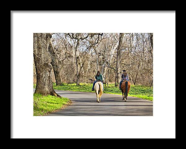 Horse Framed Print featuring the photograph Enjoying The Scenery In Bidwell Park by Abram House