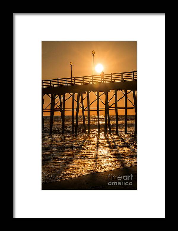 Oceanside Framed Print featuring the photograph Enlightened at Oceanside Pier by Ana V Ramirez