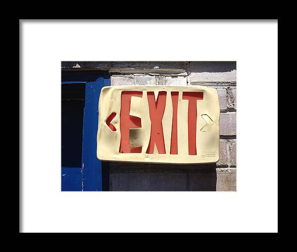 Exit Sign Framed Print featuring the photograph Enter Here by Scott Collin