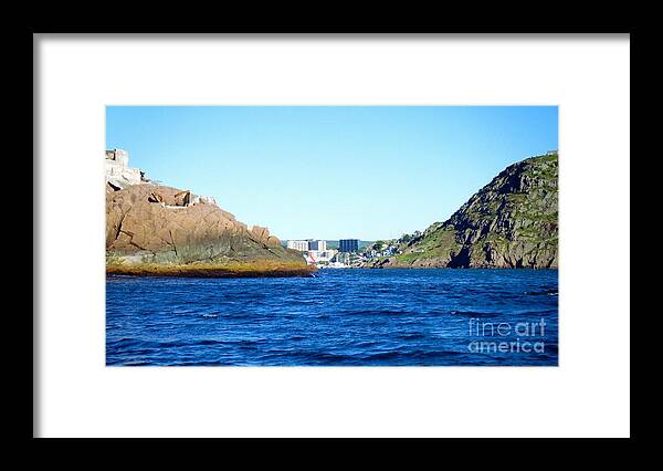 Entering The Narrows Near Fort Amherst Rock By Barbara Griffin Framed Print featuring the photograph Entering the Narrows Near Fort Amherst Rock by Barbara Griffin by Barbara A Griffin