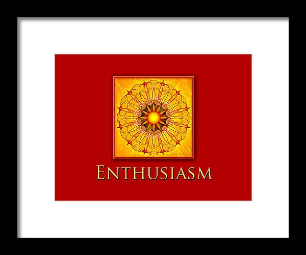 Enthusiasm Framed Print featuring the digital art Enthusiasm by Clare Goodwin