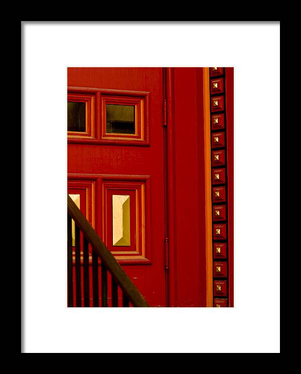 Red Framed Print featuring the photograph Entrance by Kevin Duke