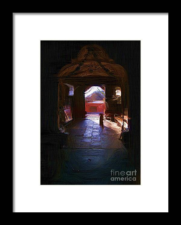 Entrance Framed Print featuring the photograph Entrance To The Church Of Atotonilco by John Kolenberg