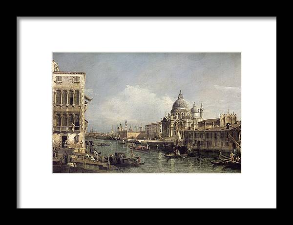 S Framed Print featuring the painting Entrance To The Grand Canal, Venice by Bernardo Bellotto