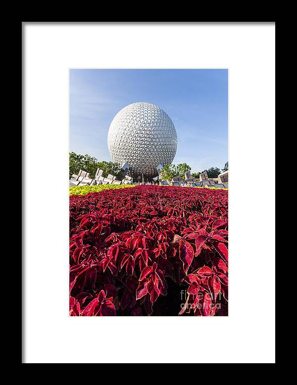 Epcot Framed Print featuring the photograph Epcot Spaceship Earth by Andy Myatt