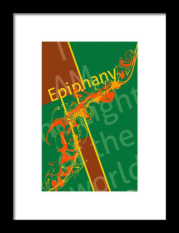 Epiphany Framed Print featuring the digital art Epiphany Light by Chuck Mountain