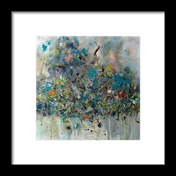 Katie Black Framed Print featuring the painting Equilibrium by Katie Black