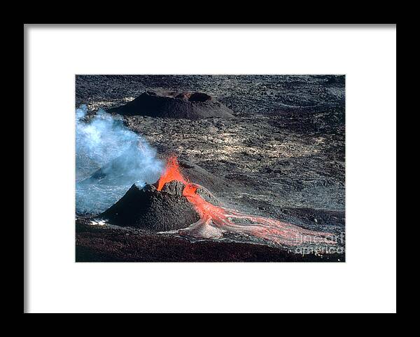 Eruption Cone Framed Print featuring the photograph Eruption Cone, La Fournaise by Adam Sylvester