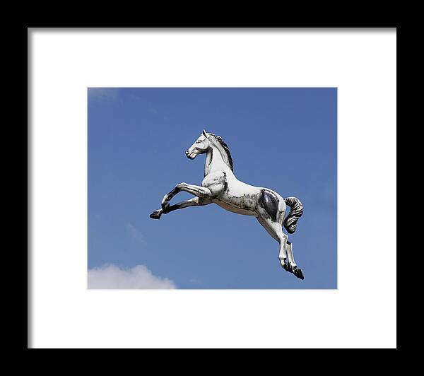 Carousel Framed Print featuring the photograph Escaped carousel horse by Steve Ball
