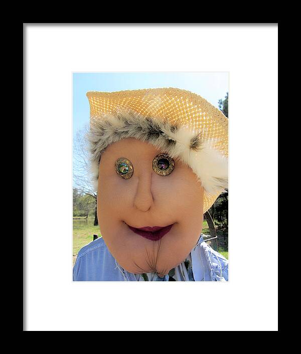 Ethel Framed Print featuring the photograph Ethel The Scarecrow by Kathy Clark