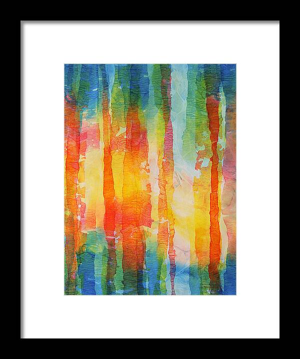 Abstract Framed Print featuring the painting Ethereal by Lynda Hoffman-Snodgrass