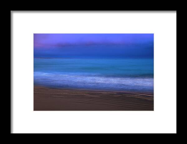 Water's Edge Framed Print featuring the photograph Ethereal Ocean Evening by Mitch Diamond