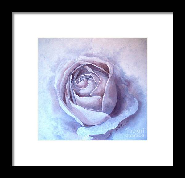 Rose Framed Print featuring the painting Ethereal Rose by Sandra Phryce-Jones