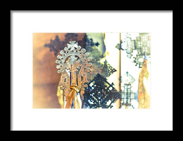 Christmas Framed Print featuring the photograph Ethiopian Crosses on Epiphany 3 by Ronda Broatch