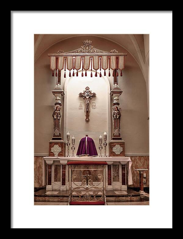 Catholic Framed Print featuring the photograph Eucharistic Altar by Cecil Fuselier