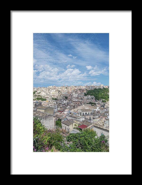 Architecture Framed Print featuring the photograph Europe, Italy, Sicily, Ragusa, View by Rob Tilley