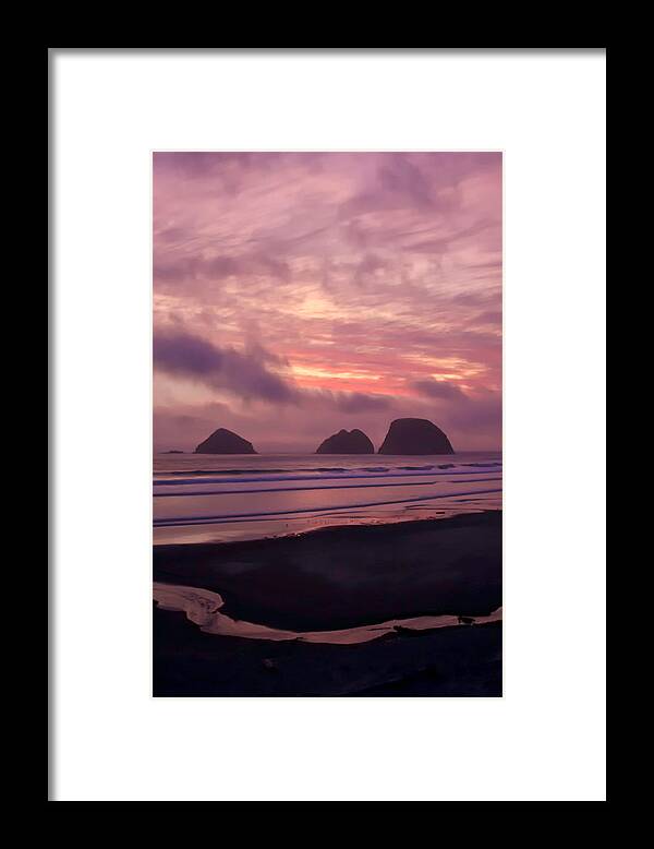 Sunset Framed Print featuring the photograph Evening at Oceanside I by Jim Young