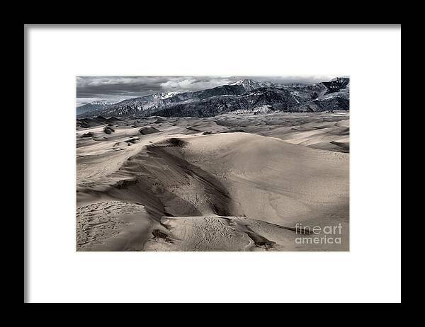 Great Sand Dunes National Park Framed Print featuring the photograph Evening At The Dunes by Adam Jewell