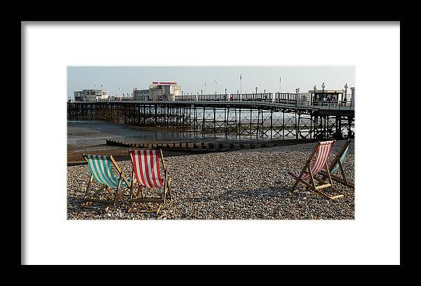 Worthing Framed Print featuring the photograph Evening By The Pier by John Topman