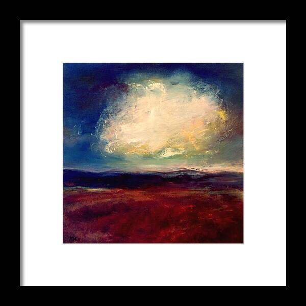 Landscape Framed Print featuring the painting Evening Cloud by K McCoy