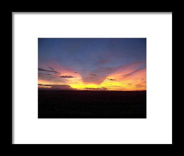 Sky Framed Print featuring the photograph Evening Glow by Sheri Keith