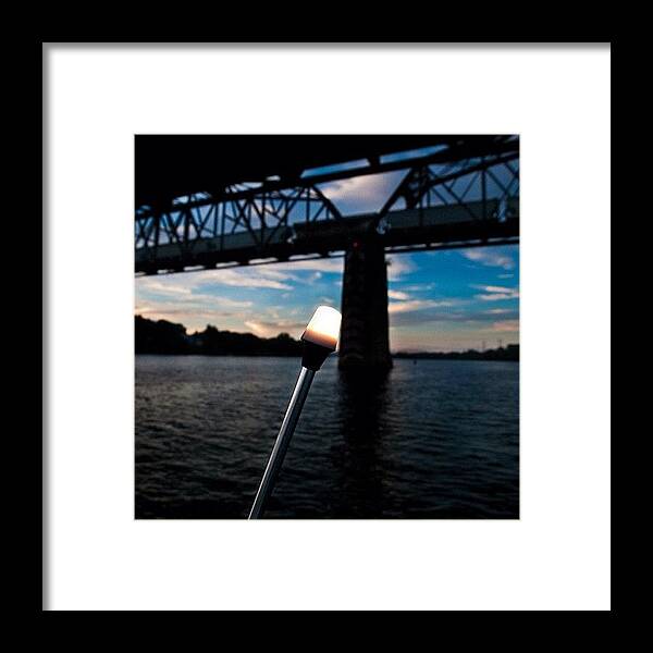 Ohioriver Framed Print featuring the photograph Evening Lights by Ed Goody