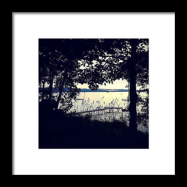 Evening Framed Print featuring the photograph Evening On The Lake by Jill Tuinier